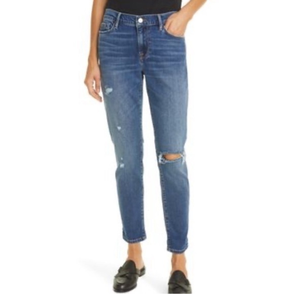 Frame Denim - Le Garçon Boyfriend Jeans - Size 26 - Distressed - Eaton - Picture 16 of 16